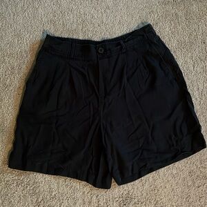 LOFT 100% Lyocell High Rise Casual Stretch Shorts Size Medium Black